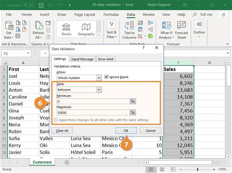 how to select data validation in excel.